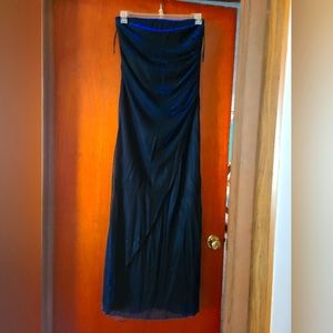 Black sapphire blue shimmer dress